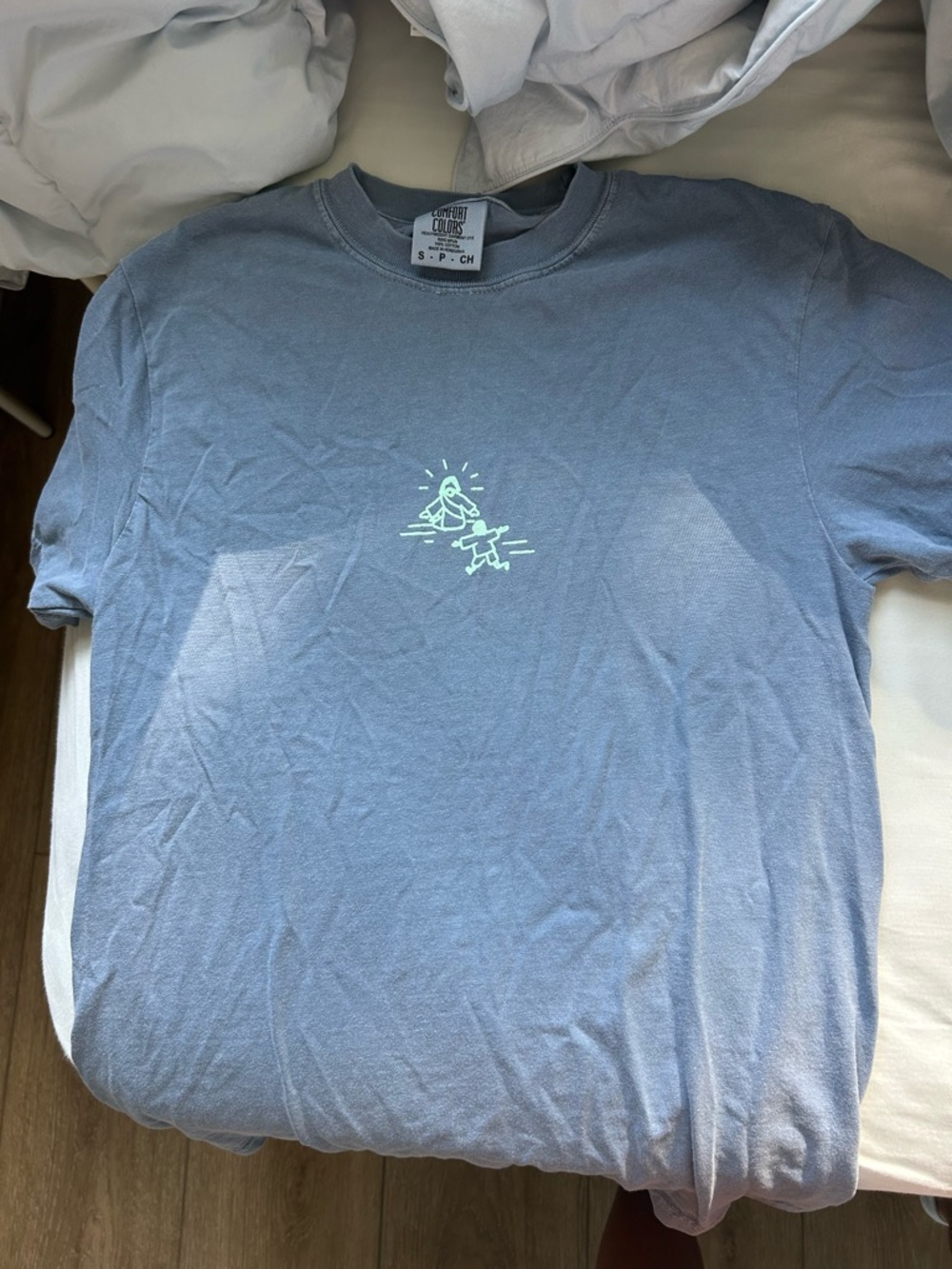 Comfort Colors Dusty Blue T Shirt Size Small